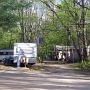 Deuxième camping, un peu au sud de Notrh Conway, à Albany.<br /> Un camping privé, le Pine Knoll. Ouvert le 1er mai,<br /> Passport America, mais pas besoin, c'est 15$US hors saison.<br /> L'eau n'était pas branchée, mais nous avions l'électricité et le câble.<br /> Pas de wi-fi. Vieux camping saisonnier surtout.